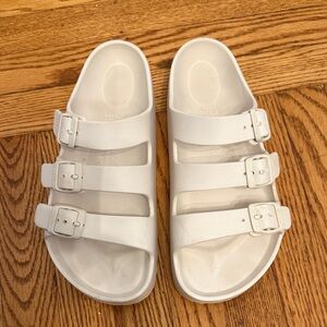 Platform, Birkenstock, Florida Flex Eggshell, rubber sandals 39